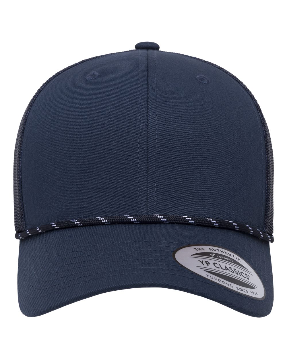 Yp Classics 6606bd Retro Trucker Rope Cap - Navy