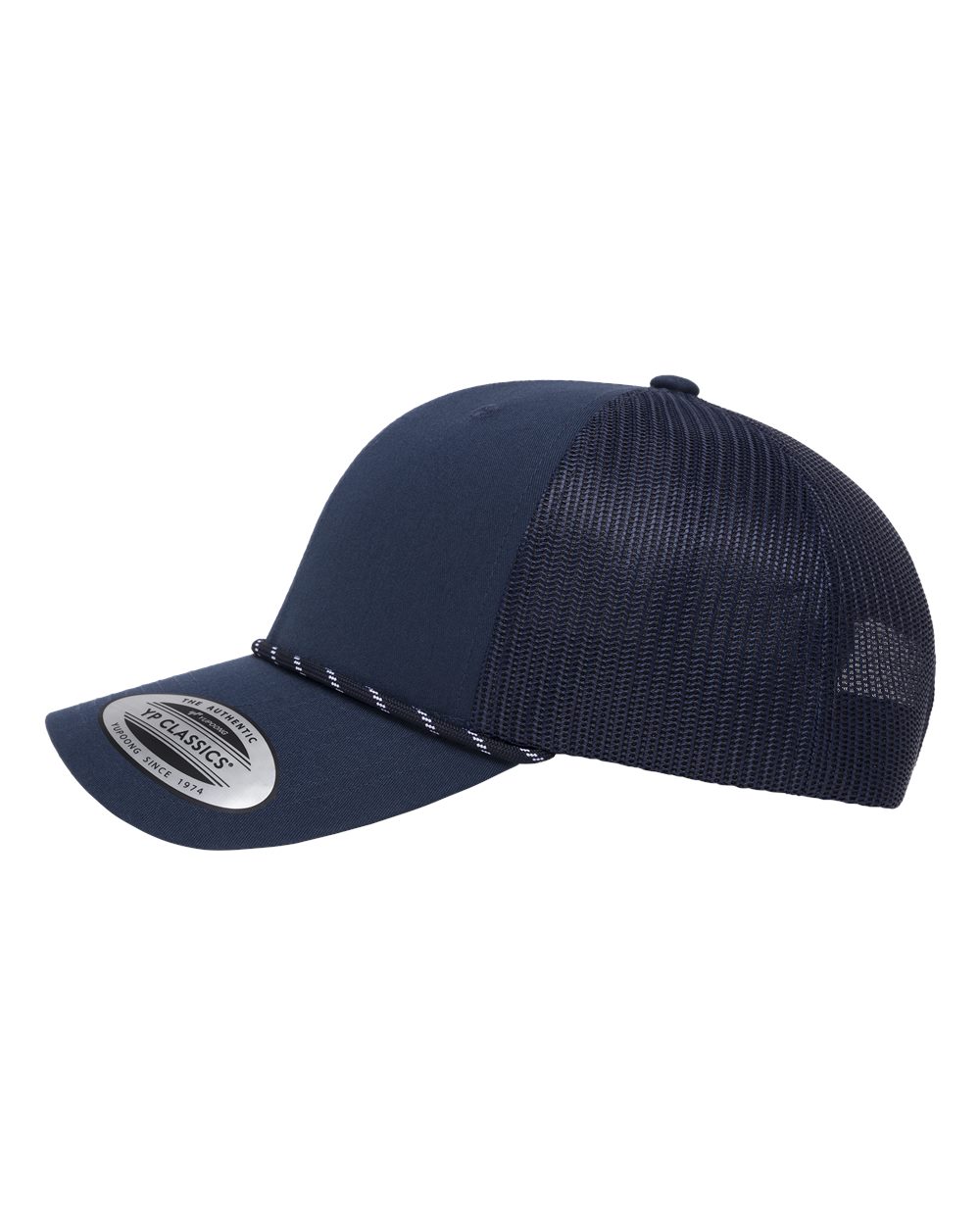 Yp Classics 6606bd Retro Trucker Rope Cap - Navy