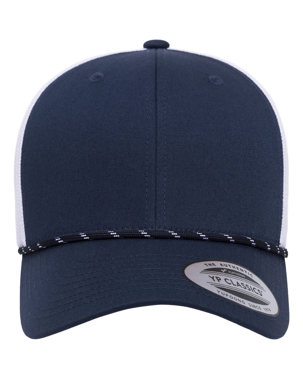 Yp Classics 6606bd Retro Trucker Rope Cap - Navy White