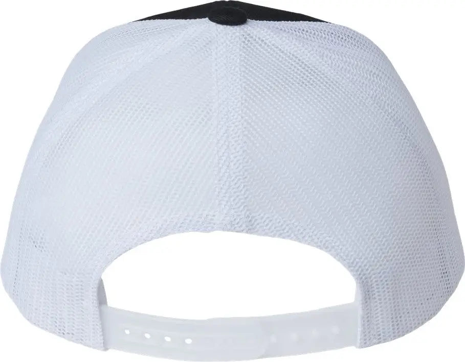 Yp Classics 6606r Sustainable Retro Trucker Cap - Black White - one Size Fits Most