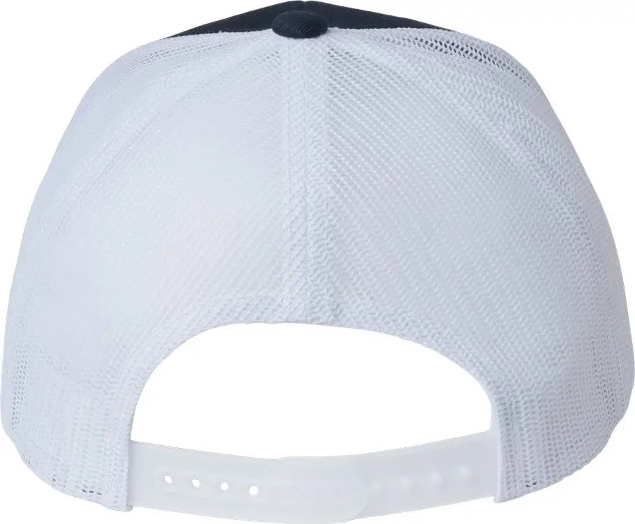 Yp Classics 6606r Sustainable Retro Trucker Cap - Navy White - one Size Fits Most
