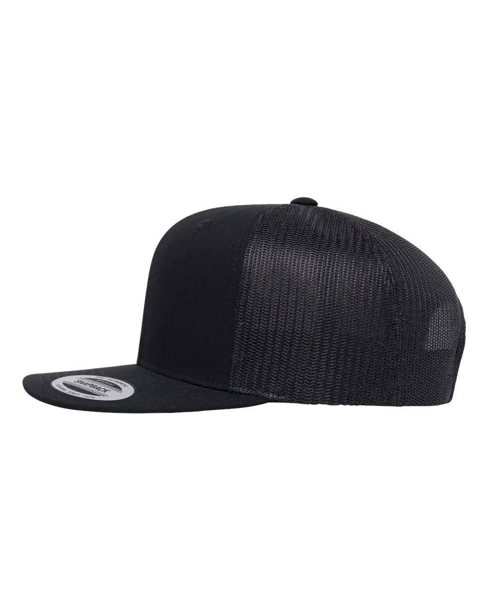 Yp Classics 6609 Retro High Profile Trucker Cap - Black - one Size Fits Most