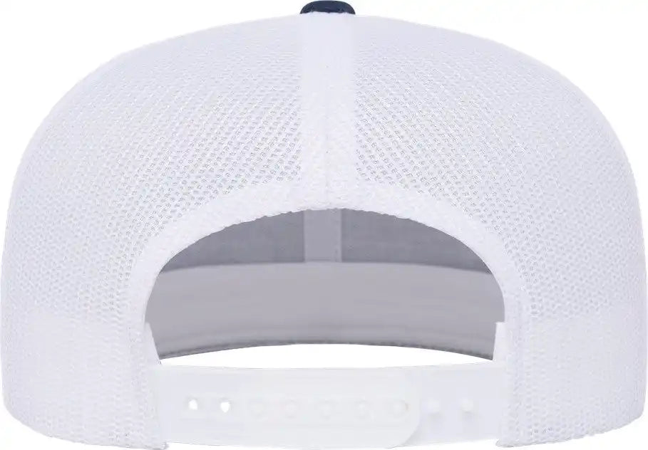 Yp Classics 6609 Retro High Profile Trucker Cap - Navy White - Navy/ / Adjustable