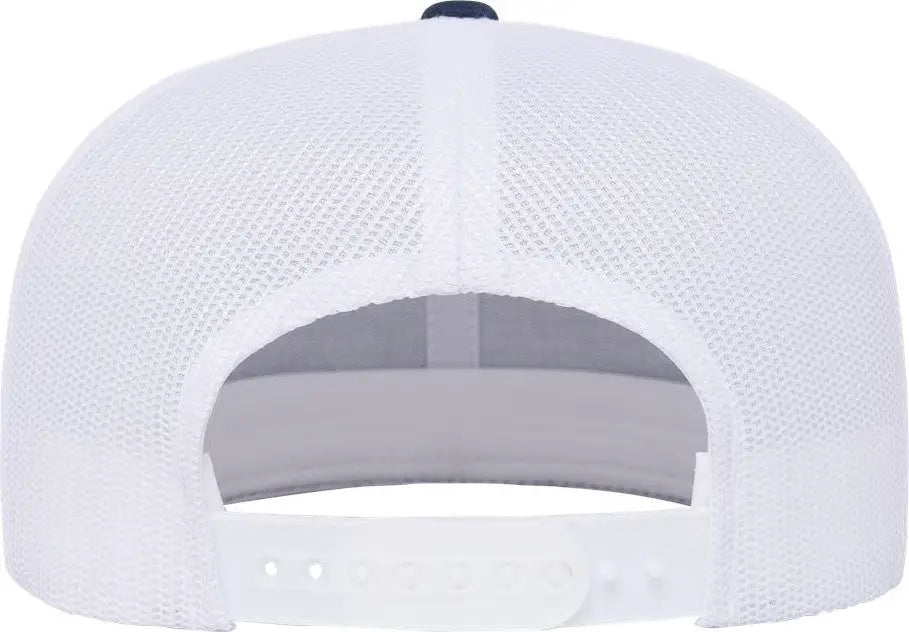 Yp Classics 6609 Retro High Profile Trucker Cap - Navy White - one Size Fits Most