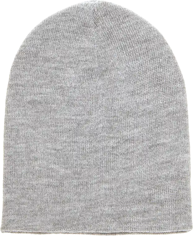 Yupoong 1500kc Classics Short Beanie - Heather Gray - one Size Fits Most