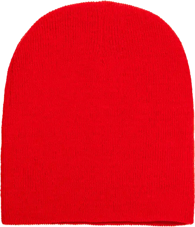Yupoong 1500kc Classics Short Beanie - Red - one Size Fits Most