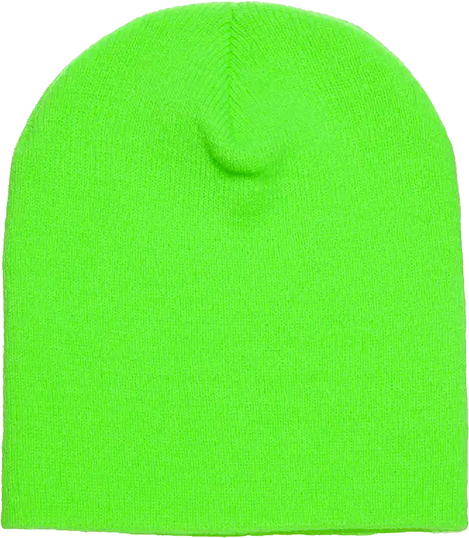 Yupoong 1500kc Classics Short Beanie - Safety Green - one Size Fits Most
