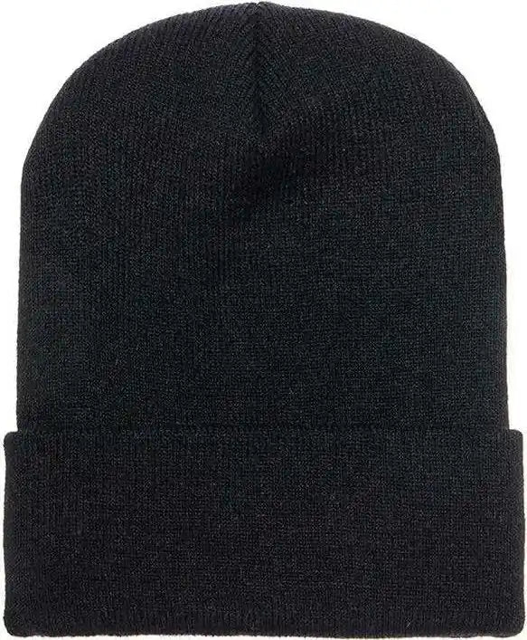 Yupoong 1501kc Classics Cuffed Knit Beanie - Black - one Size Fits Most