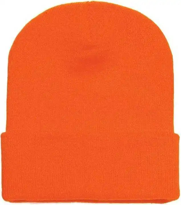 Yupoong 1501kc Classics Cuffed Knit Beanie - Blaze Orange - one Size Fits Most