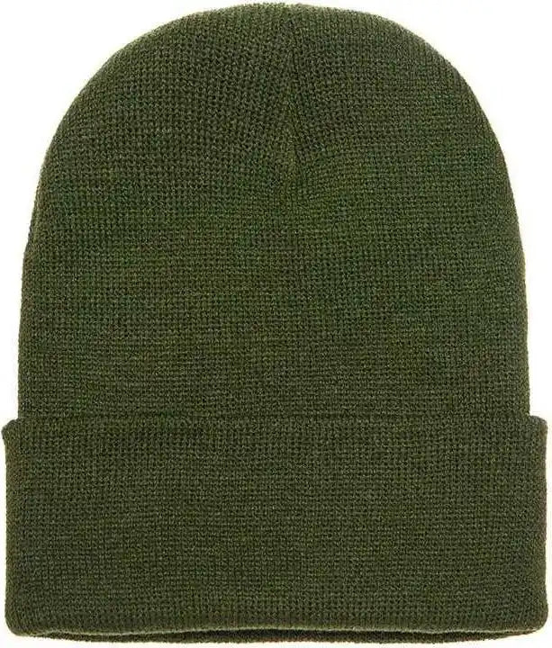 Yupoong 1501kc Classics Cuffed Knit Beanie - Olive - one Size Fits Most