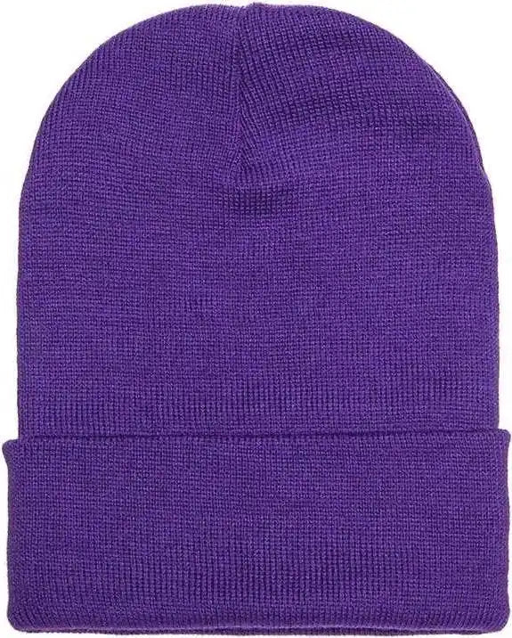 Yupoong 1501kc Classics Cuffed Knit Beanie - Purple - one Size Fits Most