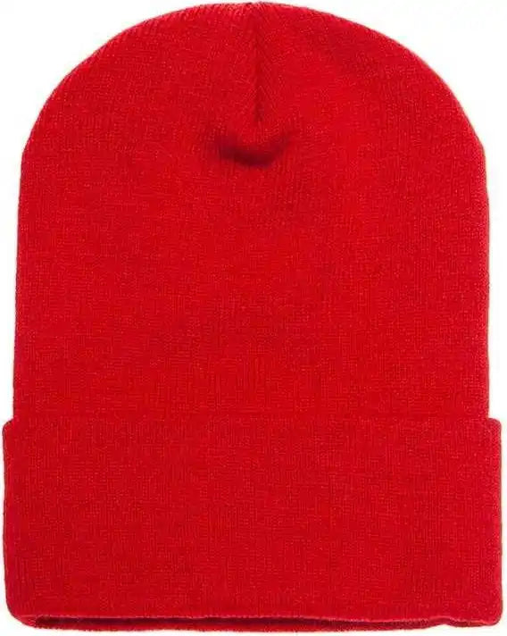 Yupoong 1501kc Classics Cuffed Knit Beanie Red / one Size Fits Most