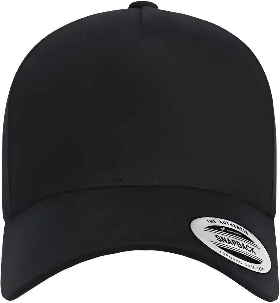 Yupoong 5079 Retro Cotton Blend Trucker Snapback Cap Black / one Size Fits Most