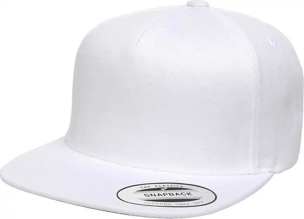 Yupoong 5089m Classics Premium 5-panel Snapback Cap - White - 6 5/8’’ - 7