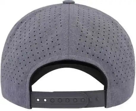 Yupoong 5389ap 5-panel Snapback with Perforated Cap - Heather Gray - one Size Fits Most