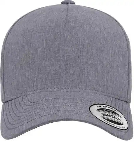 Yupoong 5389ap 5-panel Snapback with Perforated Cap - Heather Gray - one Size Fits Most