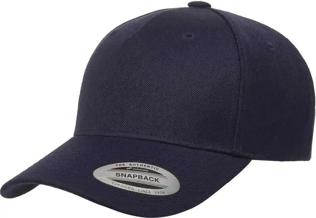 Yupoong 5789m Classics 5 Panel Premium Curved Visor Snapback Cap Navy / 6 5/8’’ 7