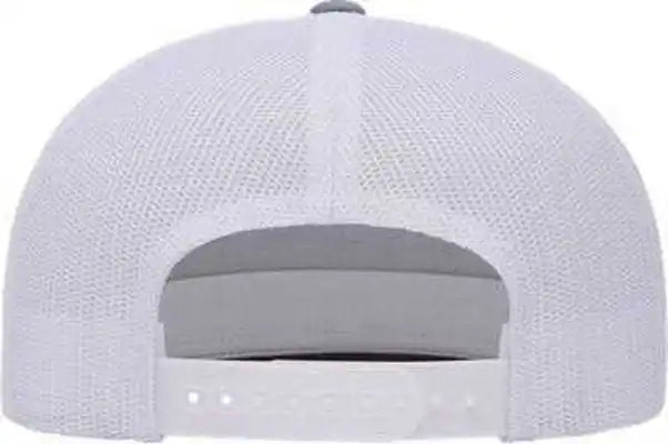 Yupoong 6006 Five Panel Classic Trucker Cap Heather White / one Size Fits Most