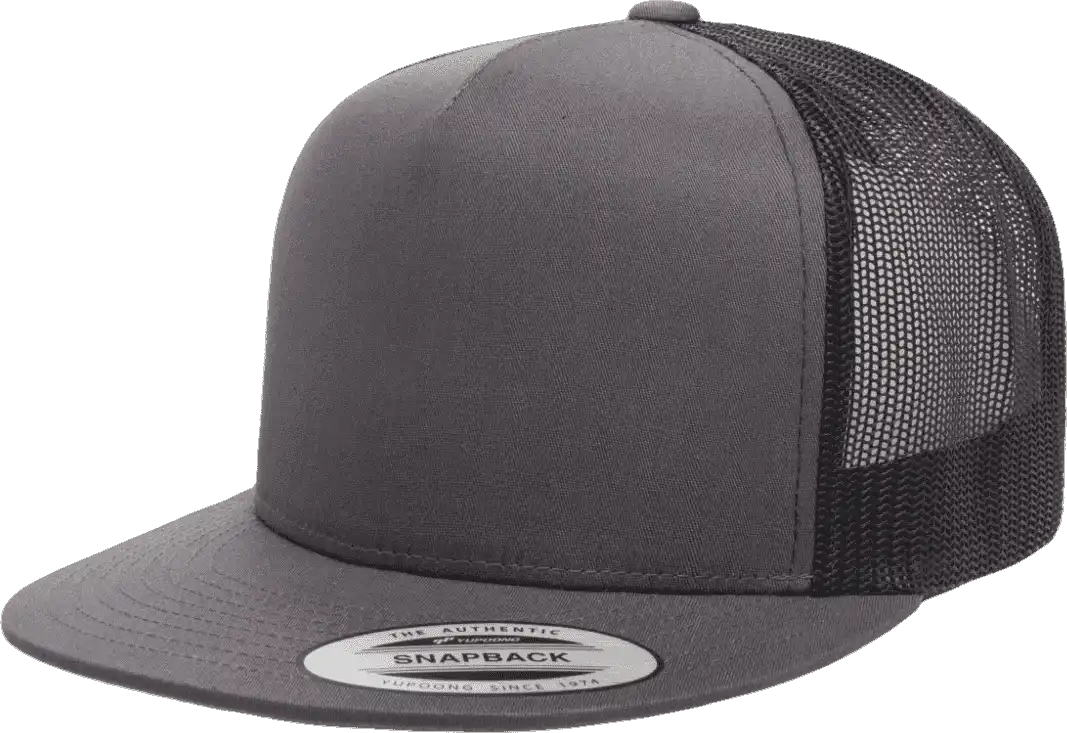 Yupoong 6006t Classics Classic Trucker Cap 2 Tone Charcoal Black Dark Gray / 6 5/8’’ 7