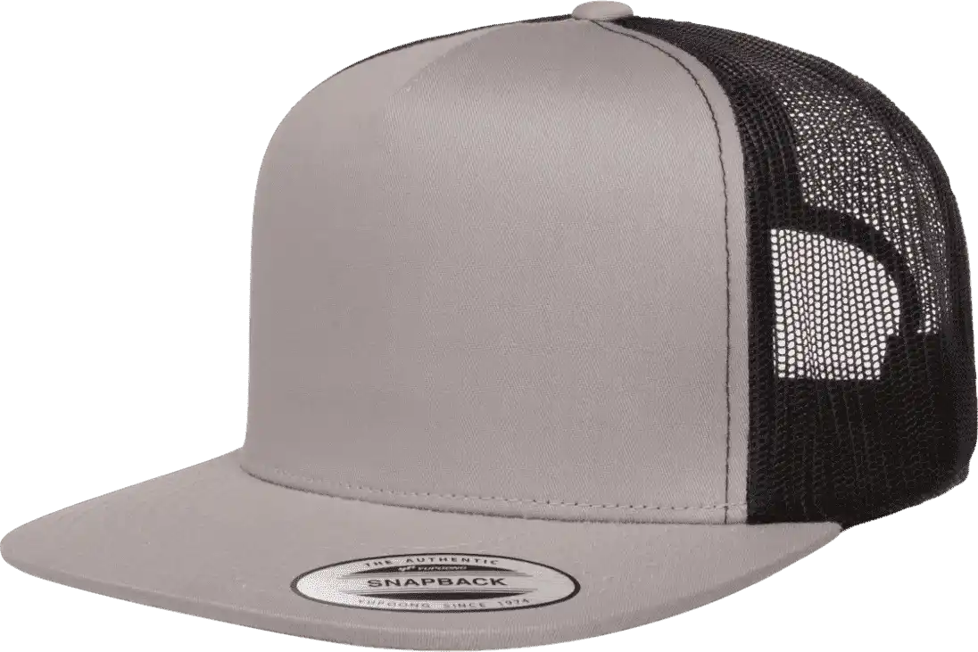 Yupoong 6006t Classics Classic Trucker Cap 2 Tone Silver Black Light Gray / 6 5/8’’ 7