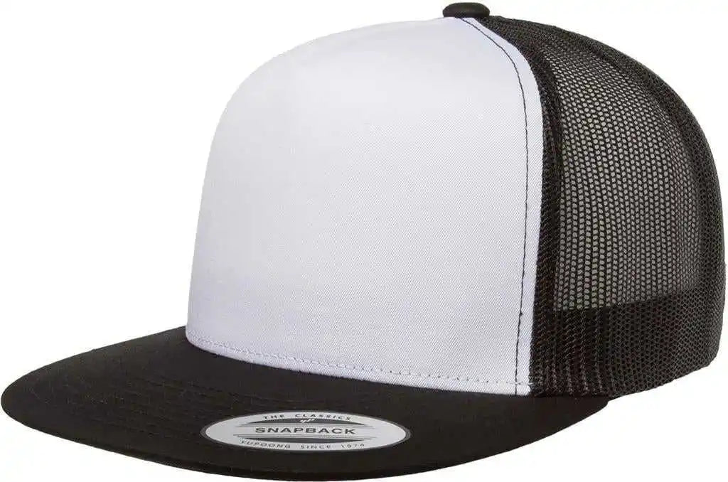 Yupoong 6006w Classics Trucker Cap White Front - Black - 6 5/8’’ - 7