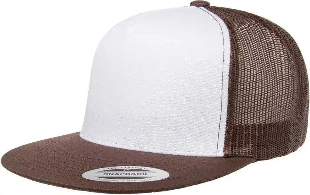 Yupoong 6006w Classics Trucker Cap White Front - Brown - 6 5/8’’ - 7