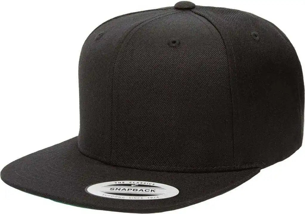 Yupoong 6089m Classics Premium Snapback Cap - Black - 6 5/8’’ - 7