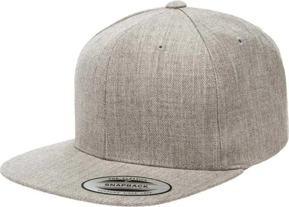 Yupoong 6089m Classics Premium Snapback Cap - Heather - Gray / 6 5/8’’ - 7