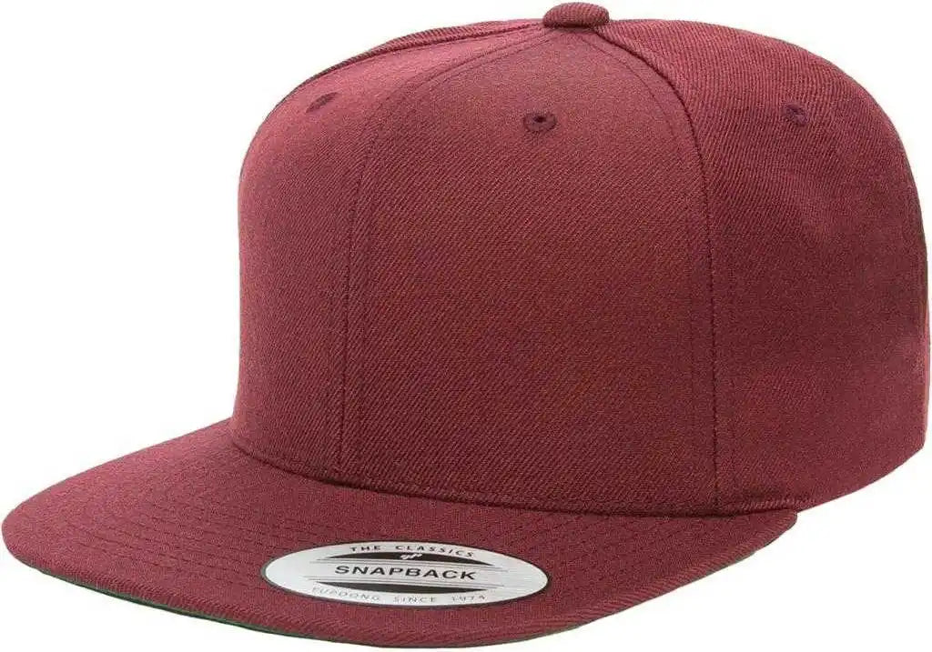 Yupoong 6089m Classics Premium Snapback Cap - Maroon - 6 5/8’’ - 7
