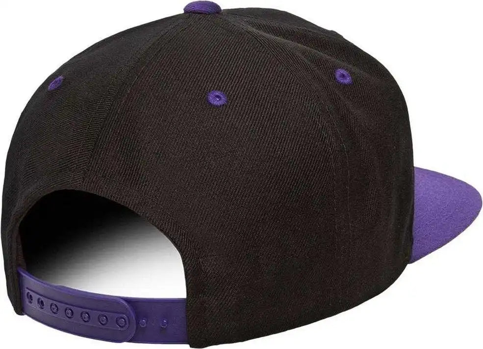 Yupoong 6089mt Classics Premium Snapback Cap 2 Tone Black Purple / 6 5/8’’ 7