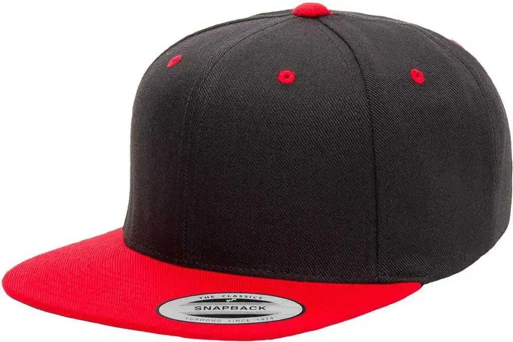 Yupoong 6089mt Classics Premium Snapback Cap 2 Tone Black Red / 6 5/8’’ 7