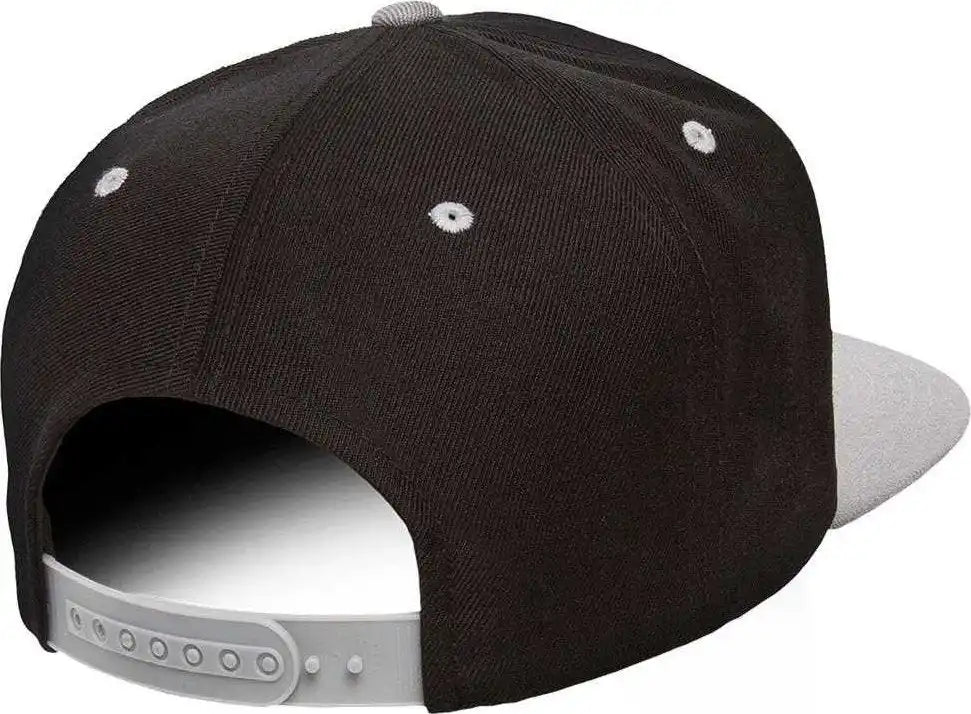Yupoong 6089mt Classics Premium Snapback Cap 2-tone - Black Silver - Light Gray / 6 5/8’’ - 7