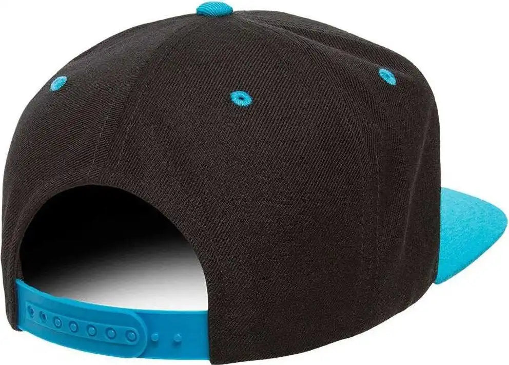 Yupoong 6089mt Classics Premium Snapback Cap 2-tone - Black Teal - 6 5/8’’ - 7