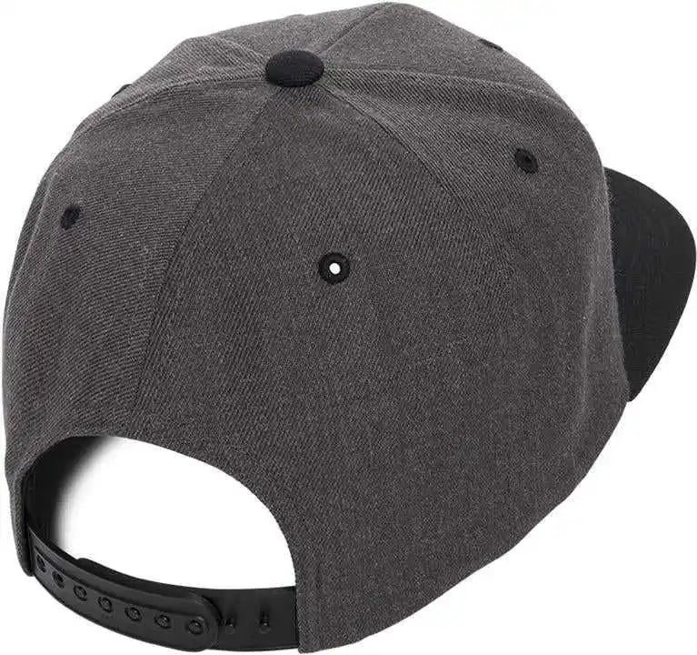 Yupoong 6089mt Classics Premium Snapback Cap 2-tone - Dark Heather Black - Gray / 6 5/8’’ - 7