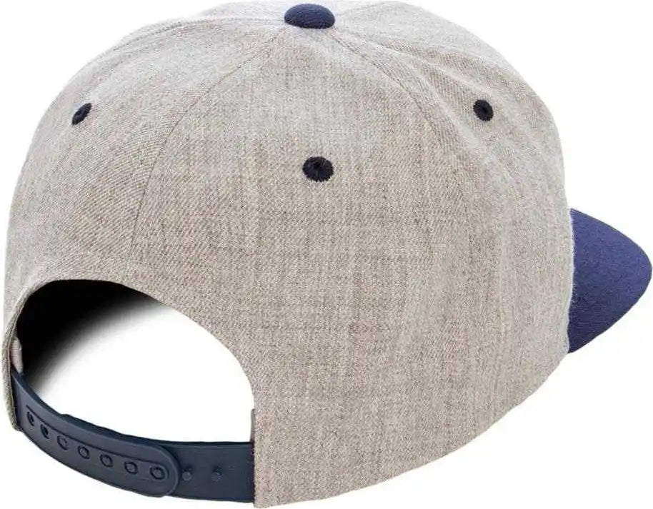 Yupoong 6089mt Classics Premium Snapback Cap 2 Tone Heather Navy Gray / 6 5/8’’ 7