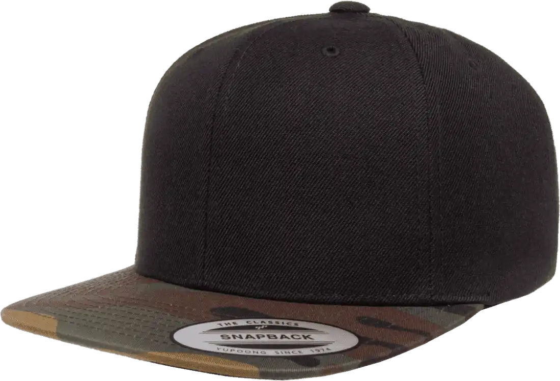Yupoong 6089tc Classics Premium Snapback Cap Black Camo Multi Colored / 6 5/8’’ 7