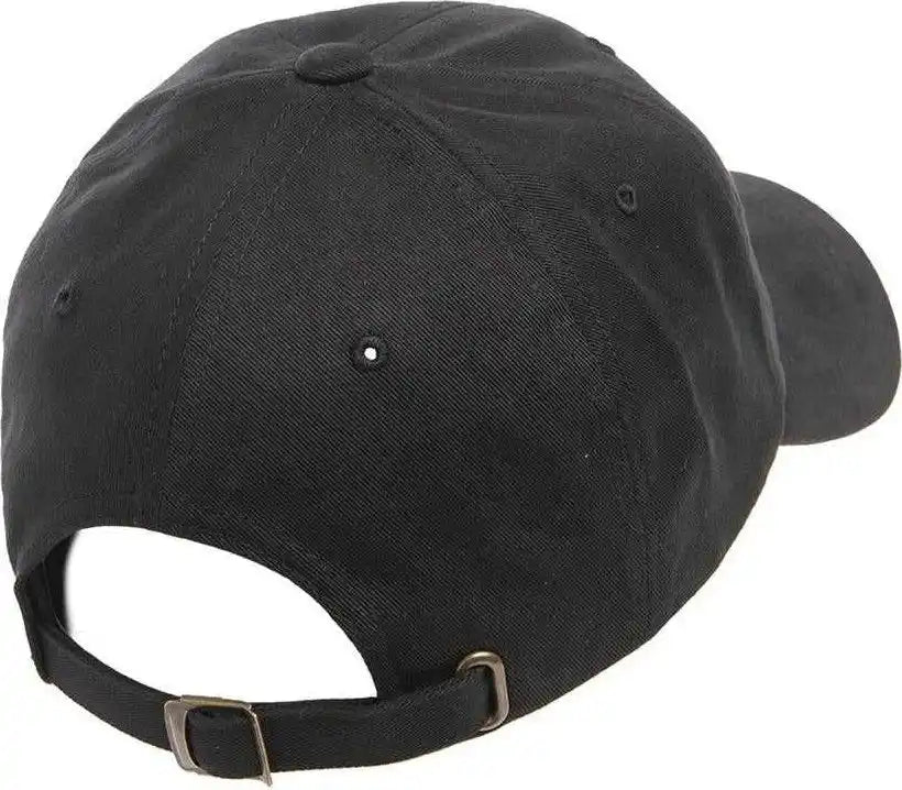 Yupoong 6245pt Classics Peached Cotton Twill Dad Cap Black / 6 5/8’’ 7