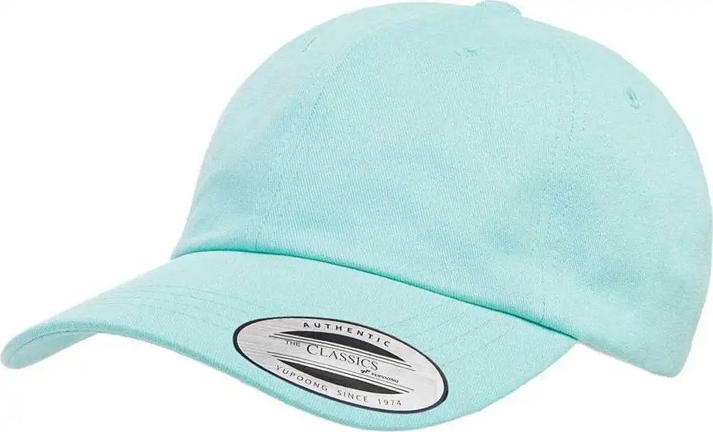 Yupoong 6245pt Classics Peached Cotton Twill Dad Cap - Diamond Blue - 6 5/8’’ - 7