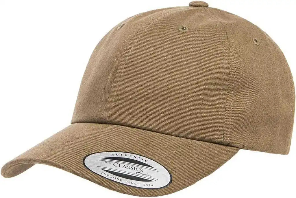 Yupoong 6245pt Classics Peached Cotton Twill Dad Cap Light Loden Olive / 6 5/8’’ 7