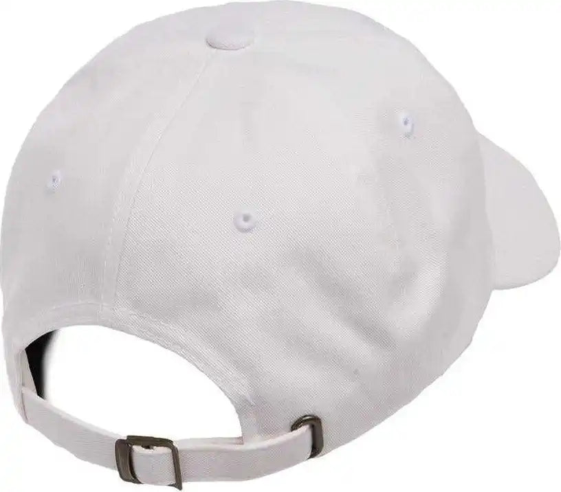 Yupoong 6245pt Classics Peached Cotton Twill Dad Cap White / 6 5/8’’ 7