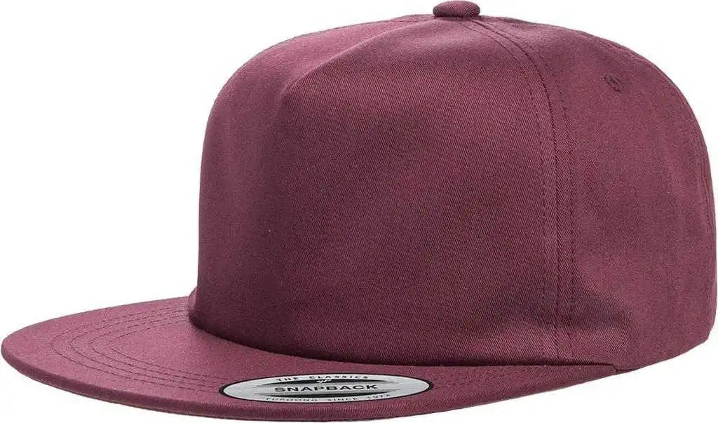 Yupoong 6502 Classics Unstructured 5 Panel Snapback Cap Maroon / 6 5/8’’ 7