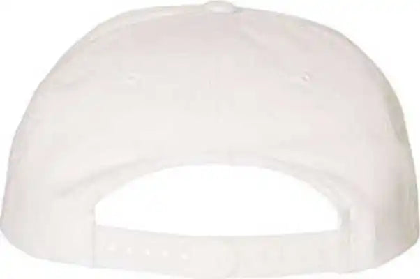 Yupoong 6502 Unstructured Five-panel Snapback Cap - White - one Size Fits Most