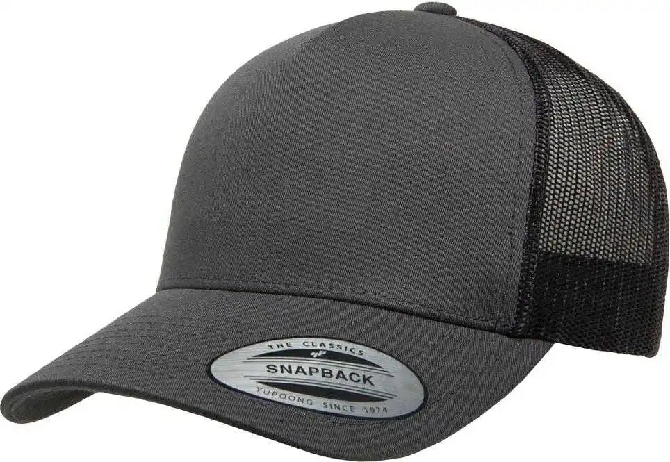 Yupoong 6506 Classics 5-panel Retro Trucker Cap - Charcoal - Dark Gray / 6 5/8’’ - 7
