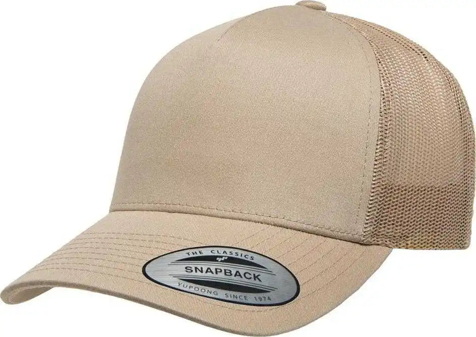 Yupoong 6506 Classics 5 Panel Retro Trucker Cap Khaki / 6 5/8’’ 7