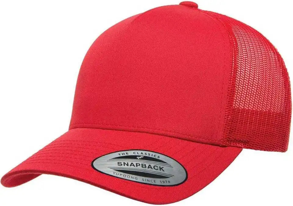 Yupoong 6506 Classics 5 Panel Retro Trucker Cap Red / 6 5/8’’ 7