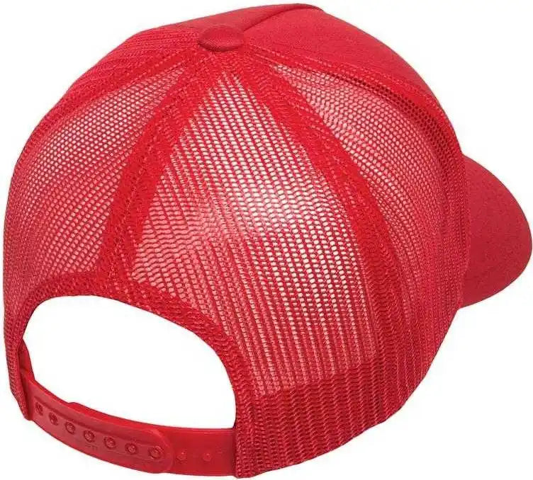 Yupoong 6506 Classics 5 Panel Retro Trucker Cap Red / 6 5/8’’ 7