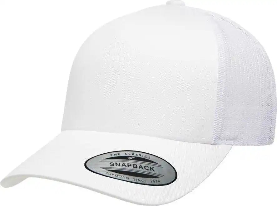 Yupoong 6506 Classics 5 Panel Retro Trucker Cap White / 6 5/8’’ 7