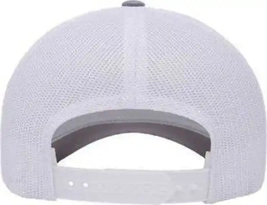 Yupoong 6506 Five Panel Retro Trucker Cap Heather White / one Size Fits Most