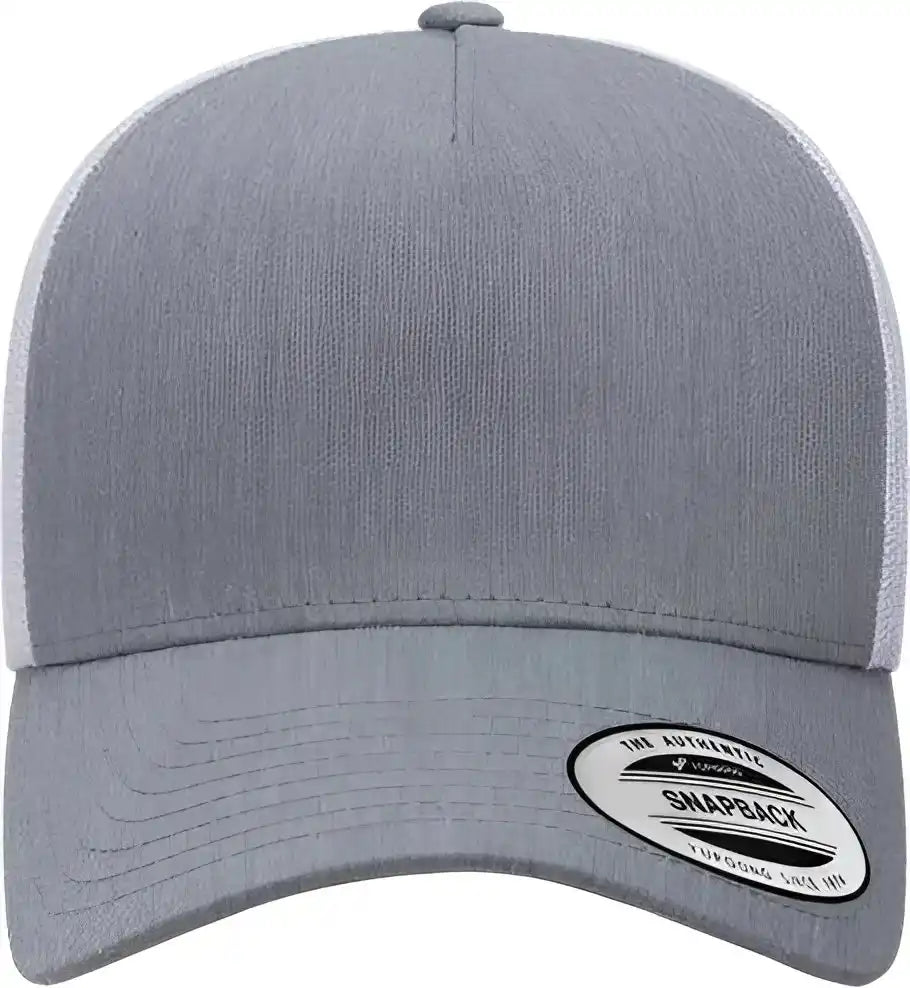 Yupoong 6506 Five-panel Retro Trucker Cap - Heather White - one Size Fits Most