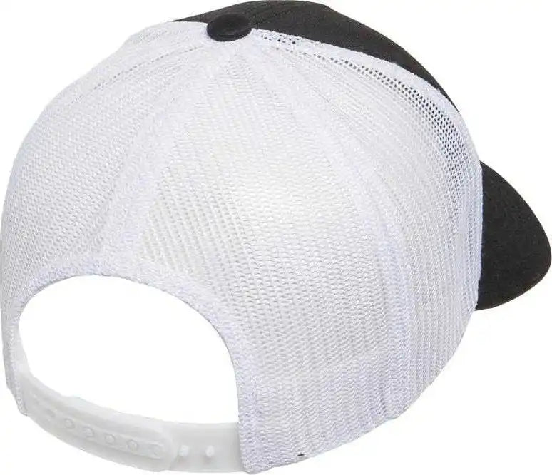 Yupoong 6506t Classics 5 Panel Retro Trucker Cap 2 Tone Black White / 6 5/8’’ 7